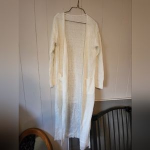 Long knit cardigan